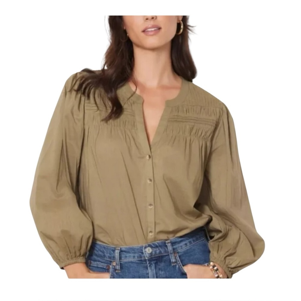 Cleobella River Organic Cotton Puff Sleeve Blouse